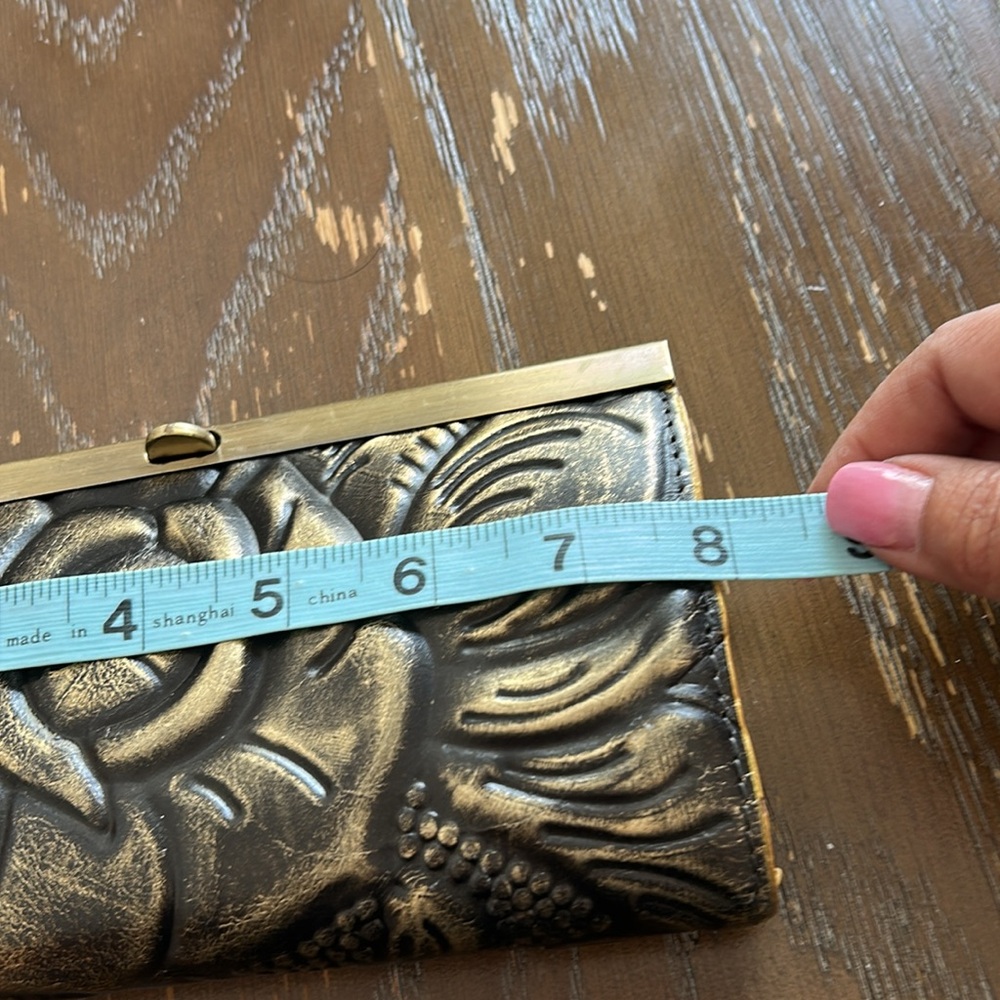 Patricia Nash Tooled Cauchy Wallet or clutch boho embossed metallic boho - Picture 9 of 10